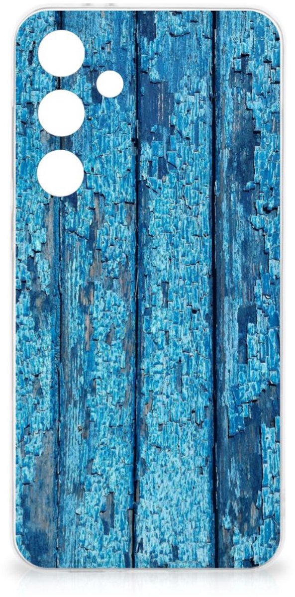 Back Cover voor Samsung Galaxy S24 FE Bumper Hoesje Wood Blue