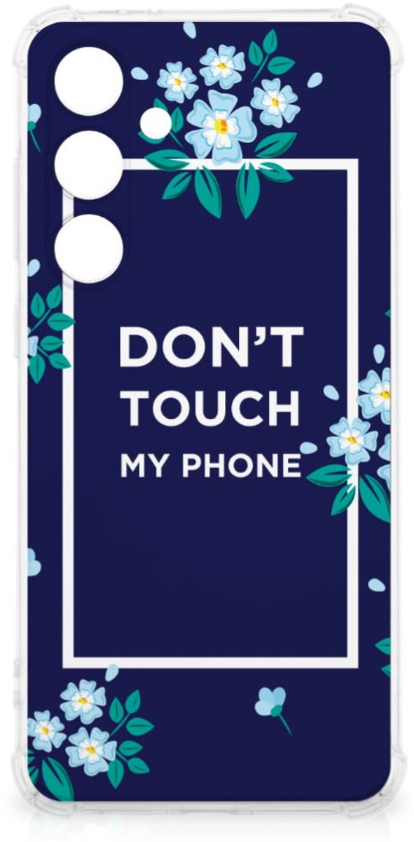 Samsung Galaxy S24 FE Anti Shock Case Flowers Blue DTMP