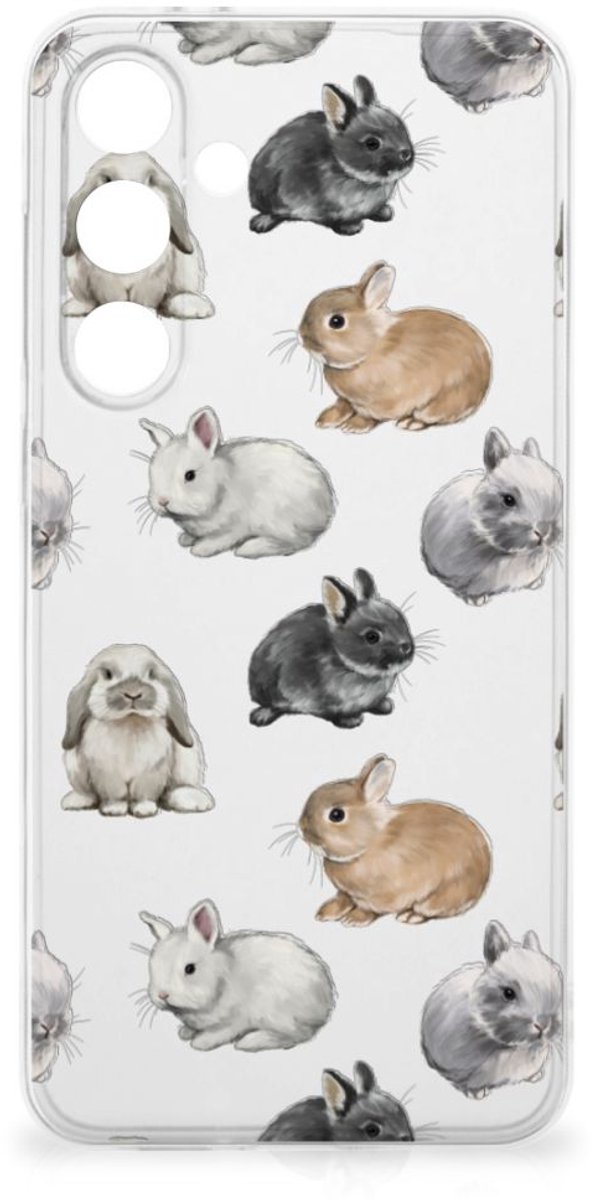 TPU Hoesje voor Samsung Galaxy S24 FE Konijntjes