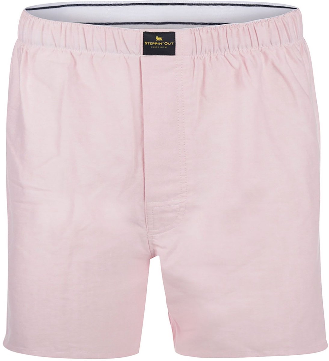 Steppin' Out Boxershort Oxford Roze - Maat M - Heren - Boxershorts