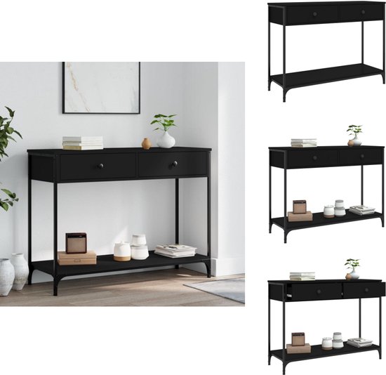vidaXL Wandtafel 101x30,5x75 cm bewerkt hout grijs sonoma