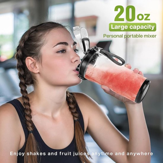 Draagbare Blender voor Smoothies en Shakes - 20oz, 4000mAh, 270W - Waterdicht en USB Oplaadbaar — afbeelding 2