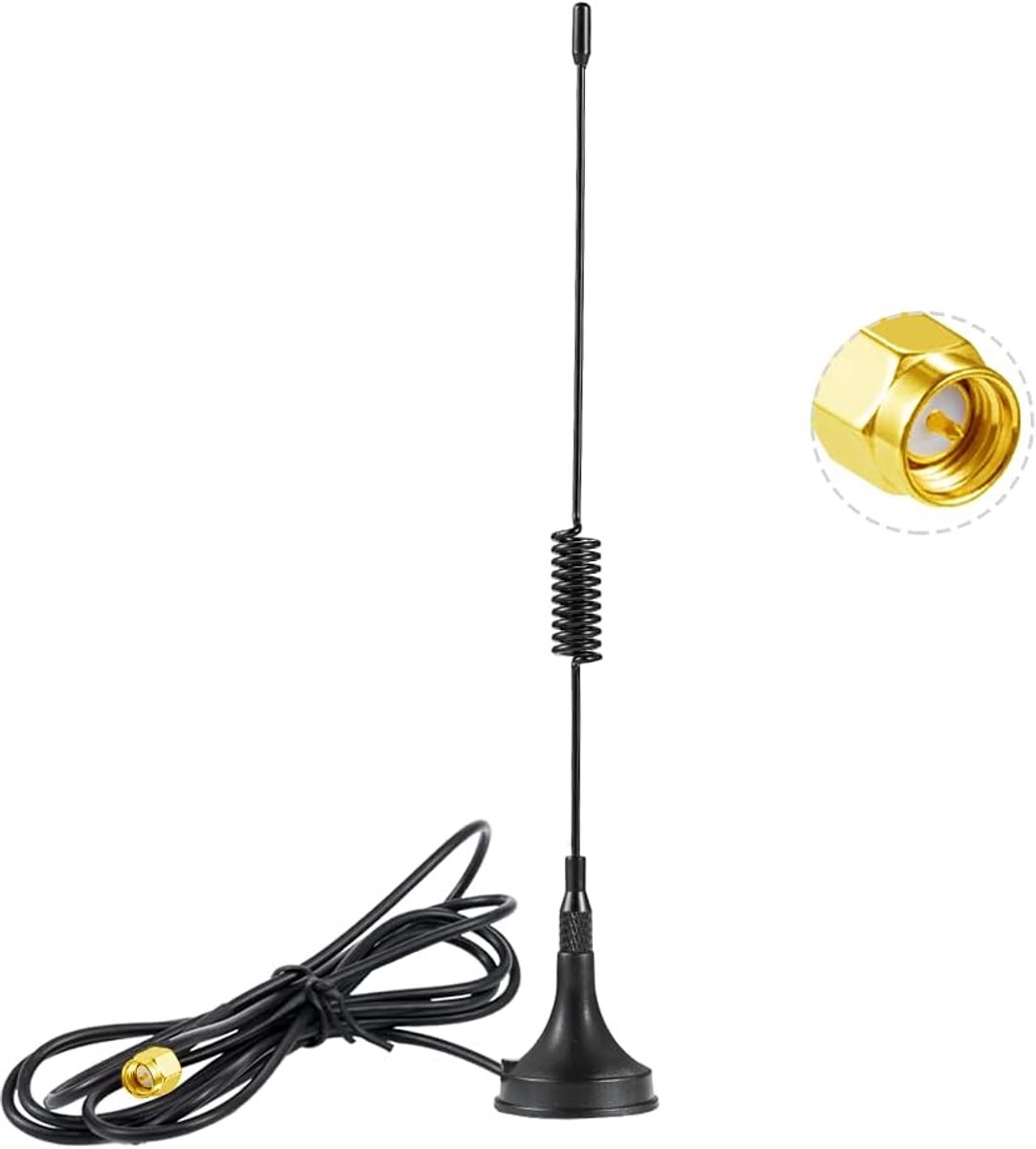 868 MHz Antenne met 3dBi Versterking en 3 m Verlengkabel - Compatibel met Homematic, Raspberry Pi en Meer