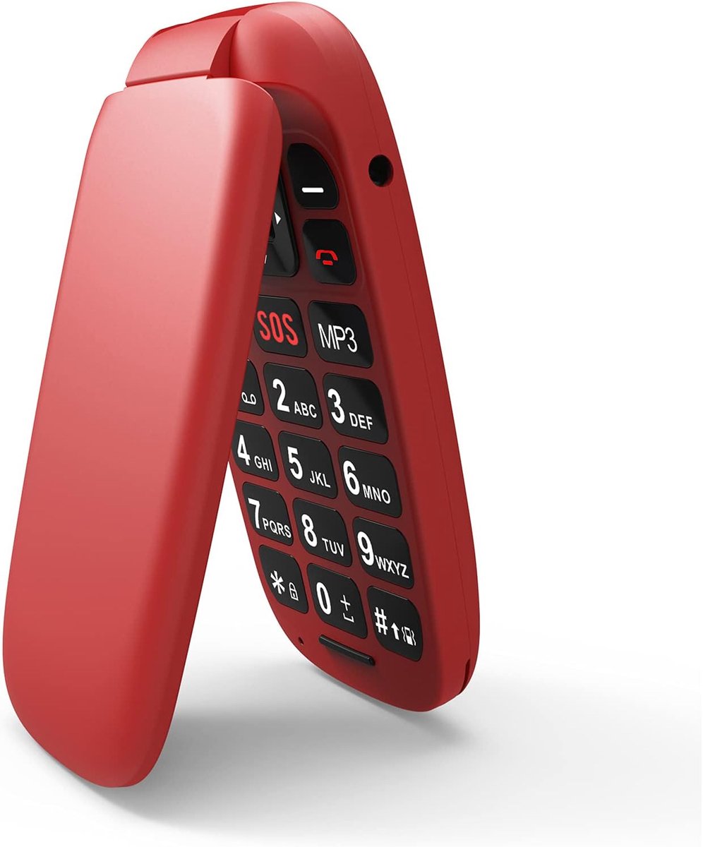 Mobiele telefoon voor senioren met grote toetsen en dual sim - 1,8 inch display