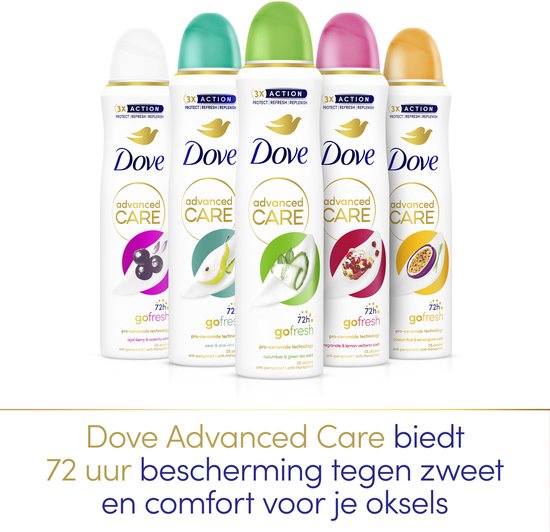 Dove - Deodorant Spray Mixset - Advanced Care Anti-Transpirant Go Fresh - 5 x 150 ml
