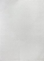 SURYA - Wit tapijt KOANA - 3D-patroon - Binnen/buiten