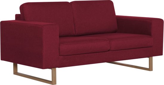 vidaXL Tweezitsbank 120 cm stof donkergrijs, bank, 2 zitsbank, twee zits bank, tweezitsbank, 2 zits bank, tweezits bank, sofa, stoffen bank