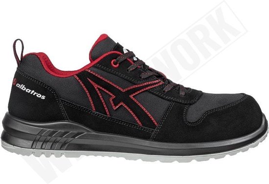Albatros CLIFTON LOW SRC 648700210000042 Chaussures de sécurité S3 Pointure (EU): 42 noir, rouge 1 paire(s)