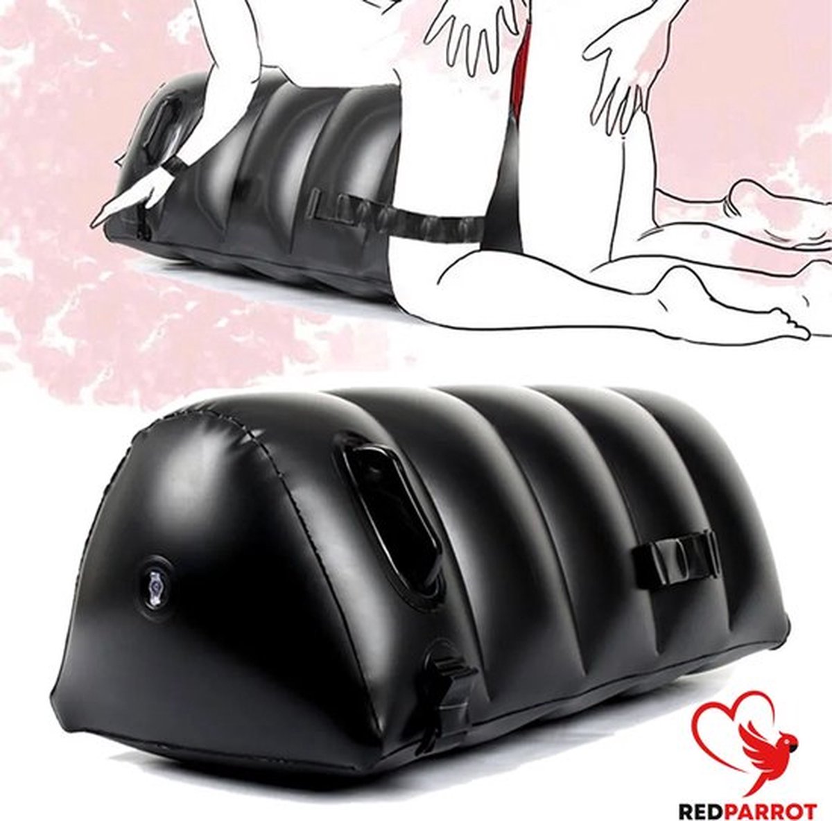 BDSM Seks stoel Black - Bondage - Opblaasbaar - Stevig - Kussen