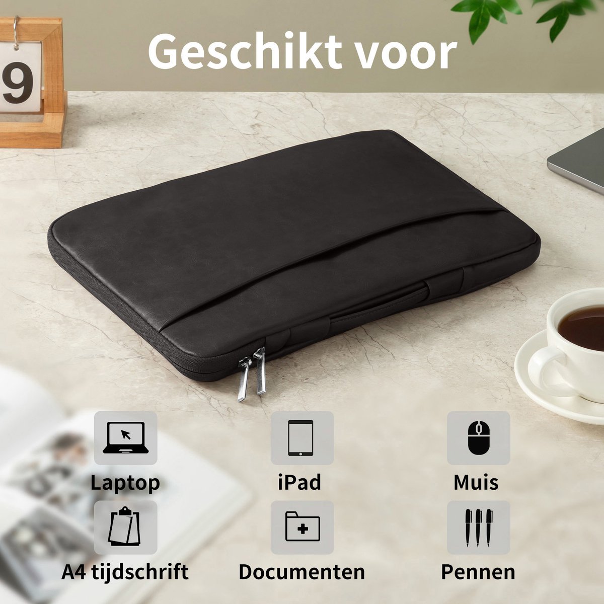 Lopoleis PU-Leren Laptoptas 15.6" thumbnail 5