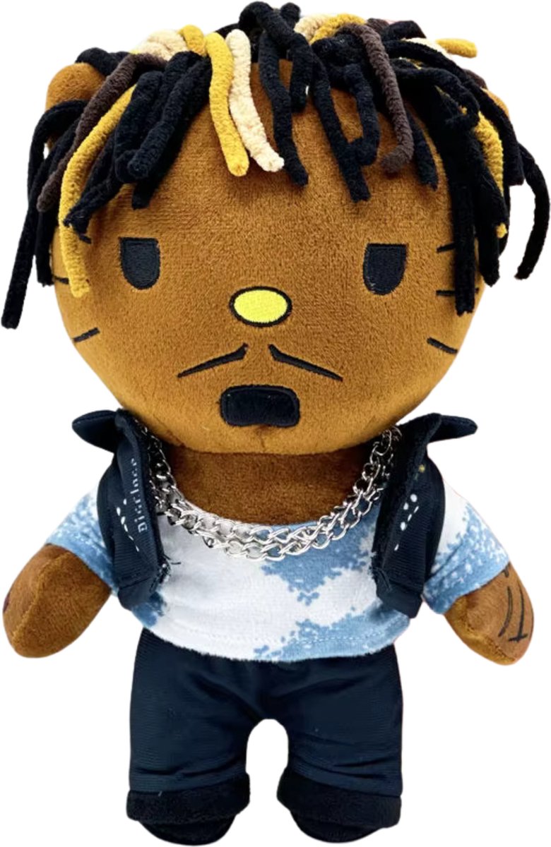 Limited Edition  Handgemaakte Juice WRLD x Hello Kitty Knuffel  Merchandise