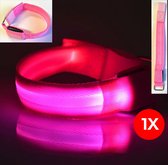 Actie4you® - Hardloop Arm Verlichting - Reflecterende Armband - Hardlopen - Fietsen - Running light - Outdoor Sports – Verstelbaar – Led Armband - Batterij inbegrepen - 3 lichtstanden - 1 Stuk - Roze