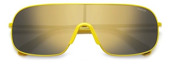 Polaroid® Metal Yellow Hornet Zonnebril Doorlopende Bril Lichtgewicht Masker Maskerbril Mask Bril van Polaroid — afbeelding 4