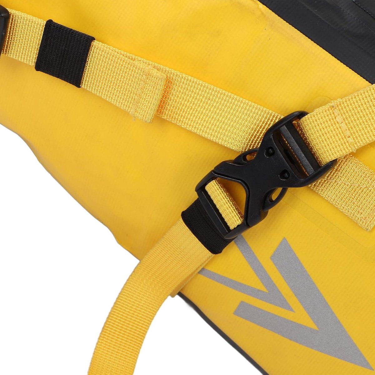 Zadeltas voor Bikepacking 13L Geel en Zwart - Antislip, Ideaal voor op Reis
