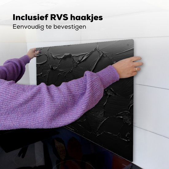 KitchenYeah® Protection plaque induction 60x52 cm - Noir - Peinture - Protege plaque de cuisson - Couvre plaque induction - Protecteur d'induction - Cuisine