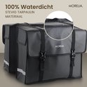 Morelia® Waterdichte Dubbele Fietstas - 48 Liter - Zwart - Achter