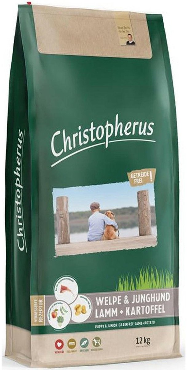 Christopherus Christopherus graanvrije puppy & jonge hond met lam & aardappel - 12kg