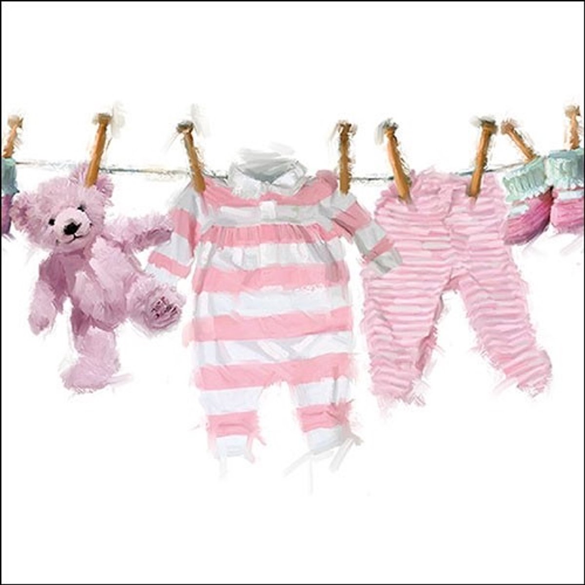 Ambiente - Lunch servetten - Baby Girl Clothes