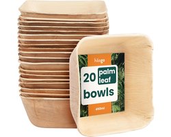 HAAGO 20 Palmblad Kommen (450ml, vierkant) Biologisch afbreekbaar & Wegwerpschaaltjes - Milieuvriendelijk Picknick & Buitenservies - Magnetronbestendig HAAGO 20 Palmblad Kommen (450ml, vierkant) Biologisch afbreekbaar & Wegwerpschaaltjes - Milieuvriendelijk Picknick & Buitenservies - Magnetronbestendig