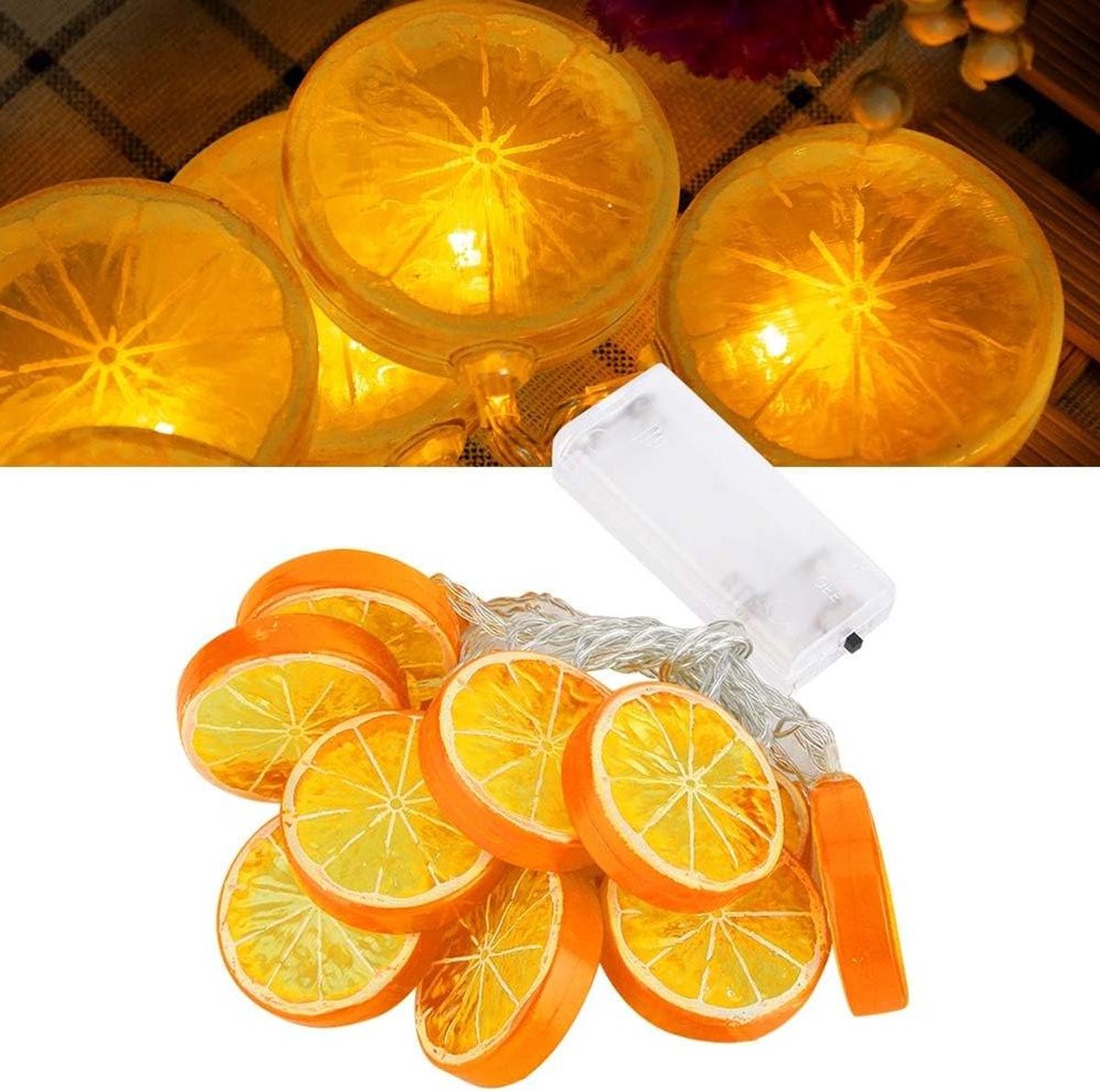 15 m 10LED String Light Tuin Kerst Lamp Vakantie Party Decoratie - Zoete Oranje - 1 Paar .