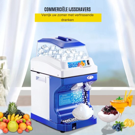 Duurzame Professionele Ijs Schaafmachine in Blauw - 120kg/u - 250W - Robuust en Efficiënt van ProfiCook — afbeelding 4
