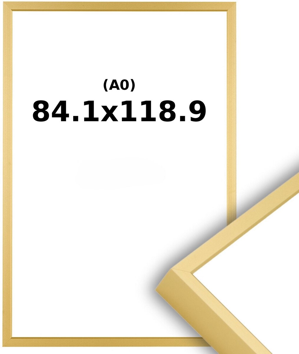 Lichtendonk Wissellijst Mat Champagne Goud A0 84,1 x 118,9 - Helder Acrylite - Professional