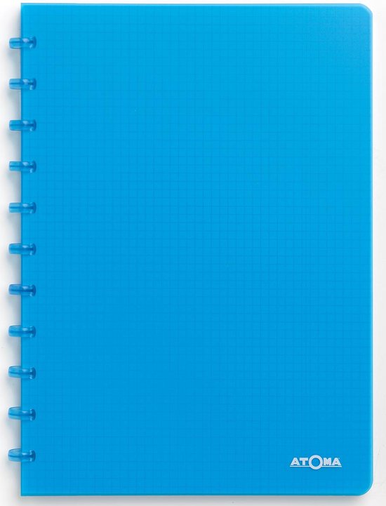 Atoma Trendy schrift, ft A4, 144 bladzijden, geruit 5 mm, transparant turkoois 10 stuks