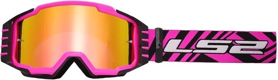 LS2 MX Charger Pro Goggles - Red Mirror & Clear Lenses With Tear-Off Kit For Motocross