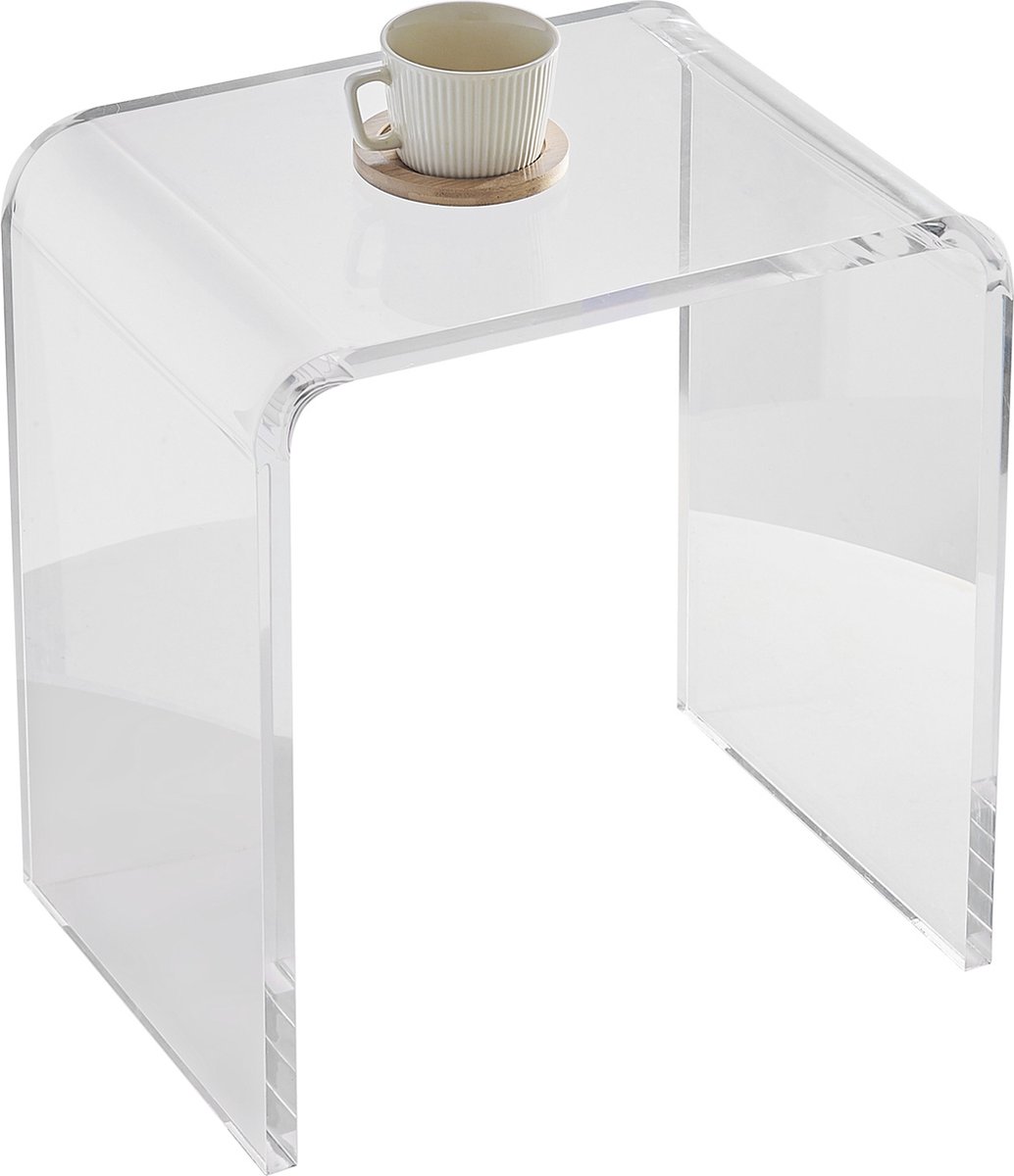 Vevor Acryl Bijzettafel 415 X 305 X 460 mm, U-Vormige Acryl Tafel Bijzettafel, Transparante Salontafel voor Drankjes, Eten, Snacks, Gebruikt In Woonkamer, Slaapkamer, Studeerkamer, Enz