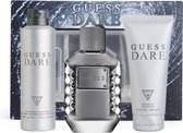Guess Dare Homme(m)(w/b)(li Free)3pc Set(3.4oz Edt Sp,6.0oz Body Spray,6.7oz Shower Gel)
