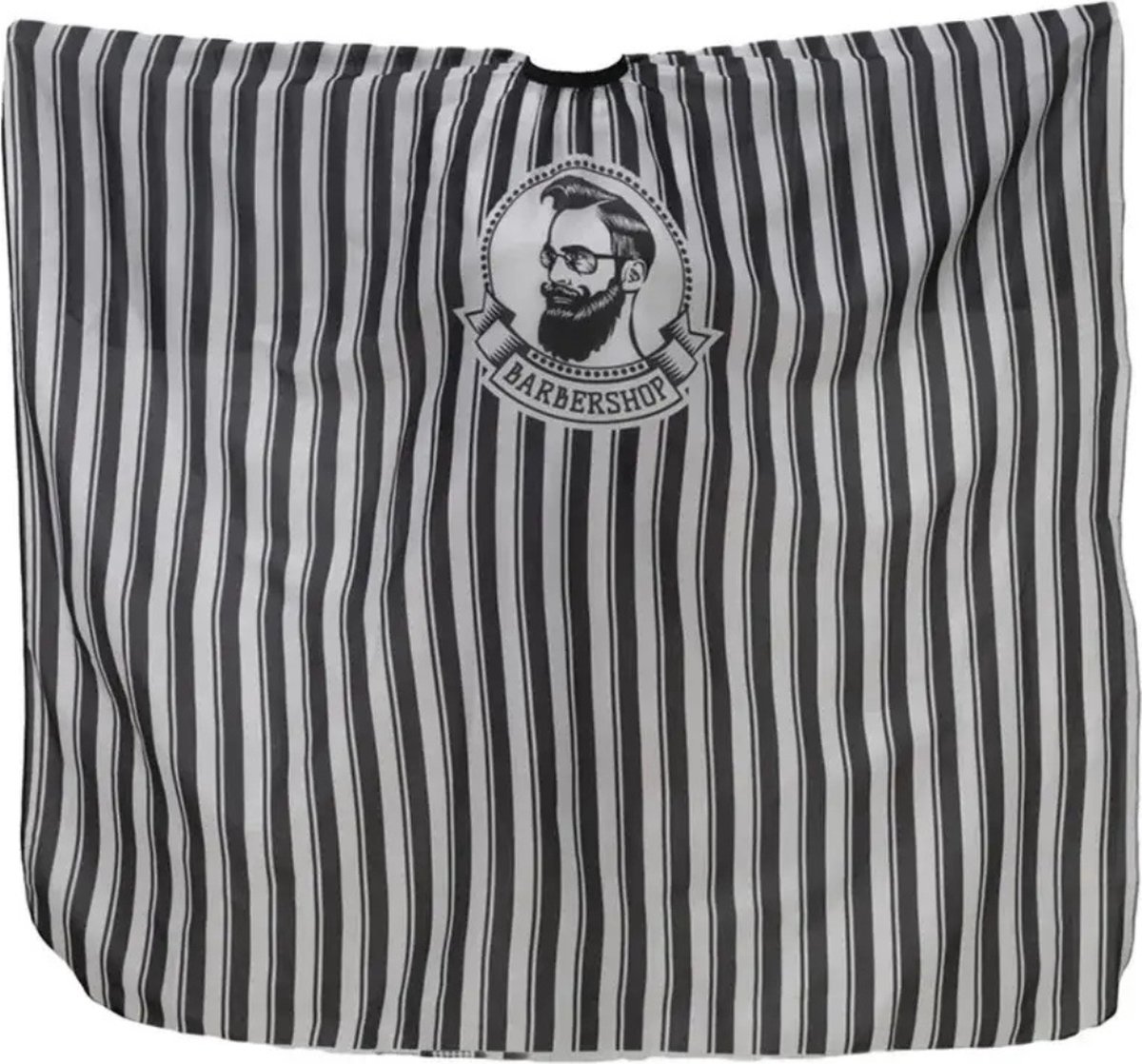 Nivard Baardschort - Beard Bib - Scheerschort - Baard Cape - Kappersmantel - Kapmantel - Zwart/Wit