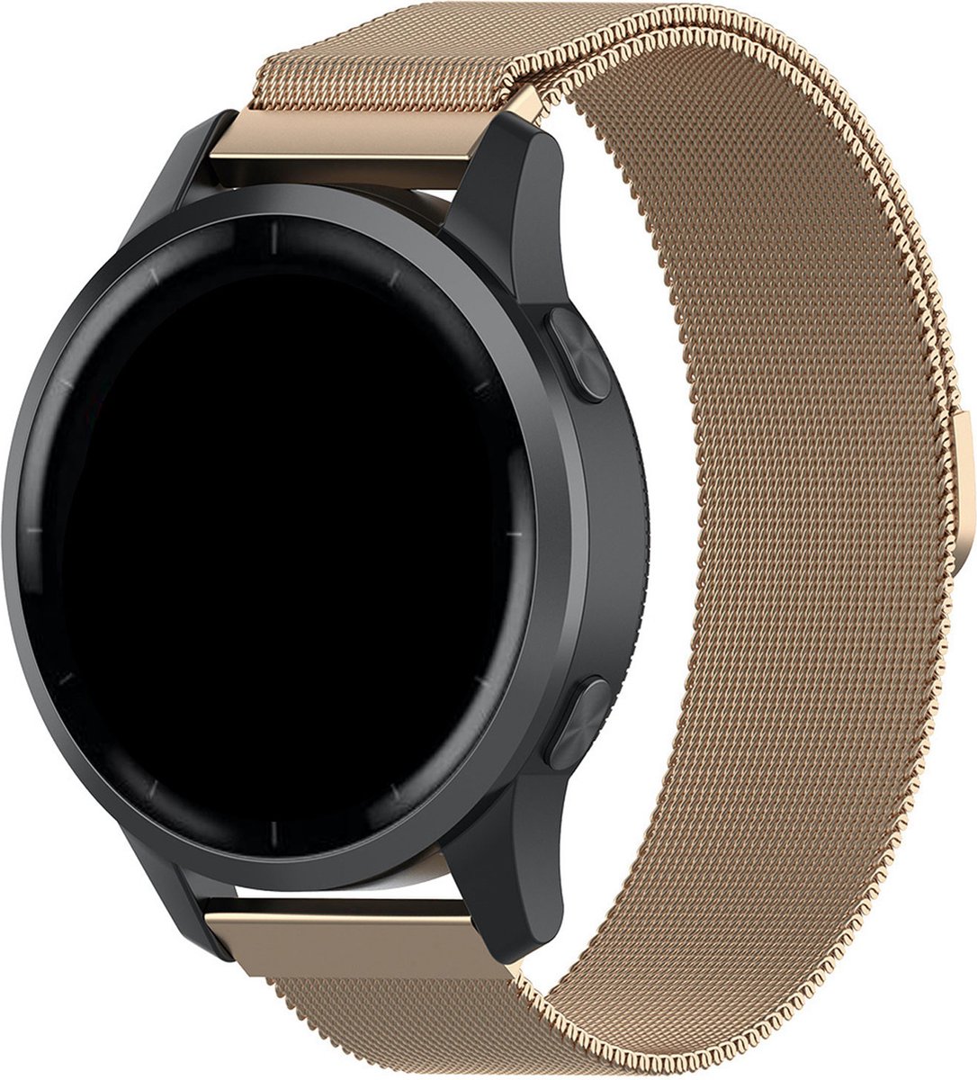 123watches magnetische milanese band - rose goud - bandbreedte 22mm geschikt voor Samsung Galaxy Watch Ultra / Samsung Galaxy Watch (46mm) / Overige smartwatches met 22mm bandje