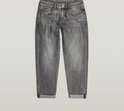 Grijze G-Star jeans, model Kate Boyfriend, met opgerolde broekspijpen.