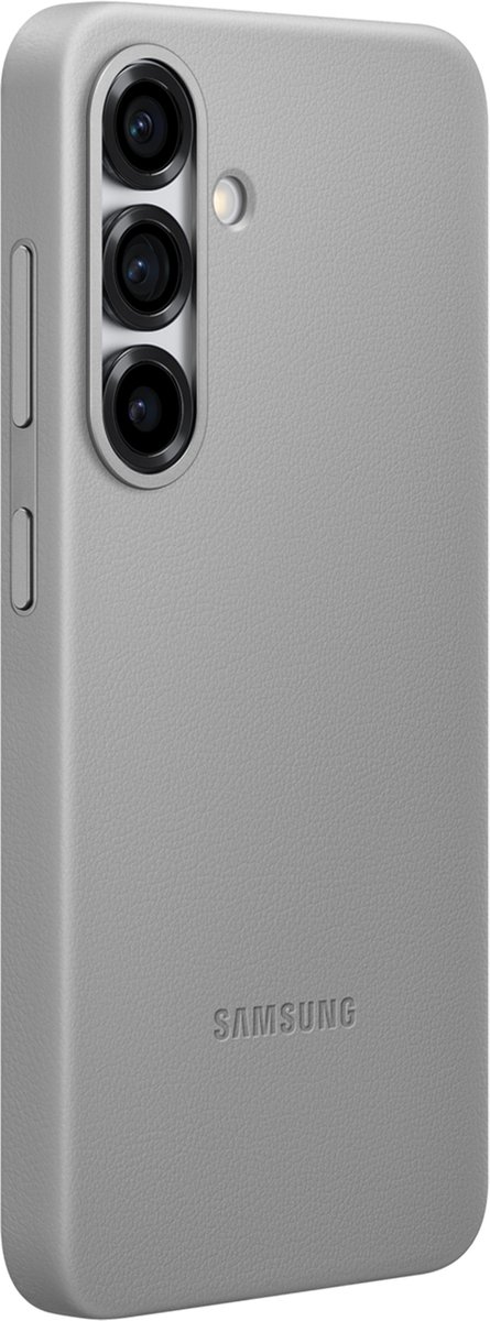 Samsung Galaxy S25 hoesje van kunstleer, grijs