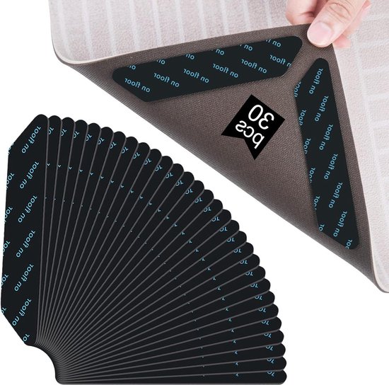 Non-slip Stickers X-PROTECTOR - Premium 8PCS Anti Curl Carpet Sticker - Keeps Your Carpet In Place and Makes Corners Flat - Carpet Grippers With Renewable Carpet Sticker - Anti Slip Sticker