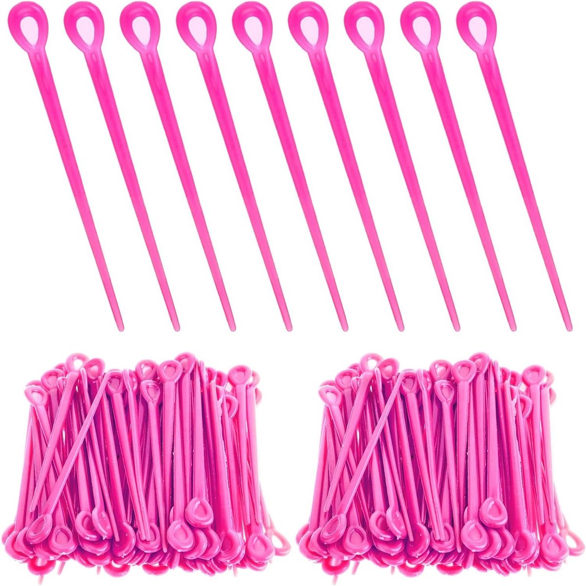 Plastic krulspeldjes - 180 stuks - haarrollers spelden - krulspelden - krultang roller - stylingaccessoires - paars roze - één maat .