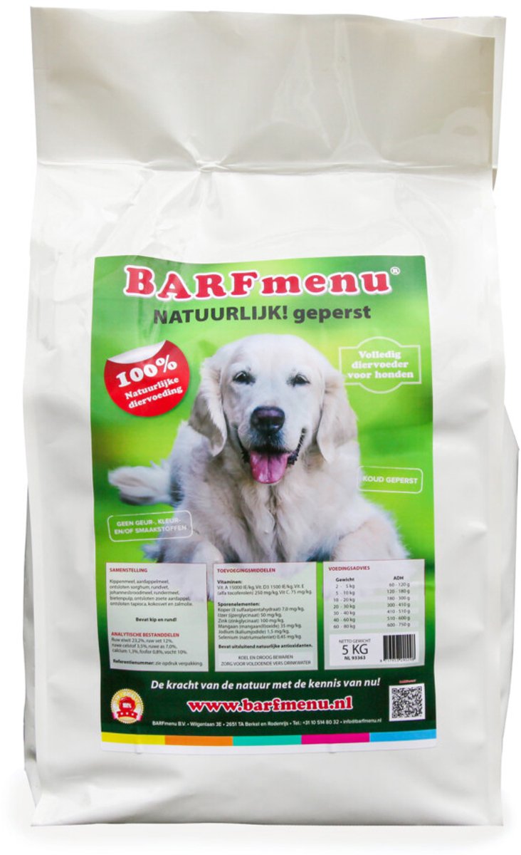 BARFmenu Hondenvoer Natuurlijk! Geperst 5 kg