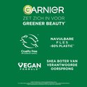 Garnier zet zich in voor groenere beauty: cruelty free, vegan formule, navulbare fles met minder plastic.