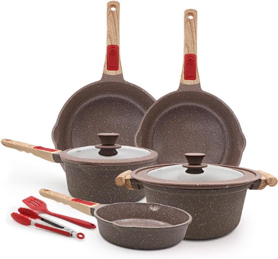 OEM Küchen-Set aus 1810 Edelstahl, Induktion, 5-lagig, Schwerer Boden, Großes Ko