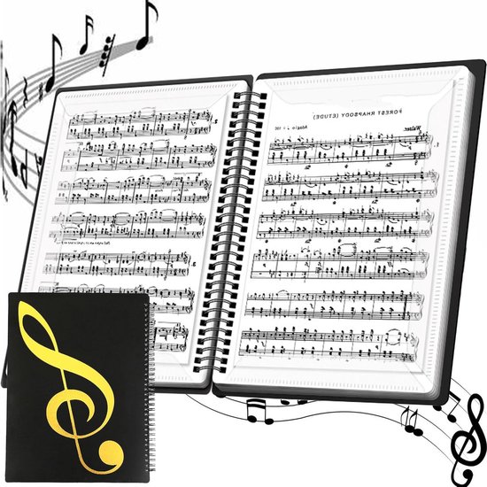 20 Pagina's Muziek Map A4 - Wijzigen Piano Score - Muziek Clef Sheet ...