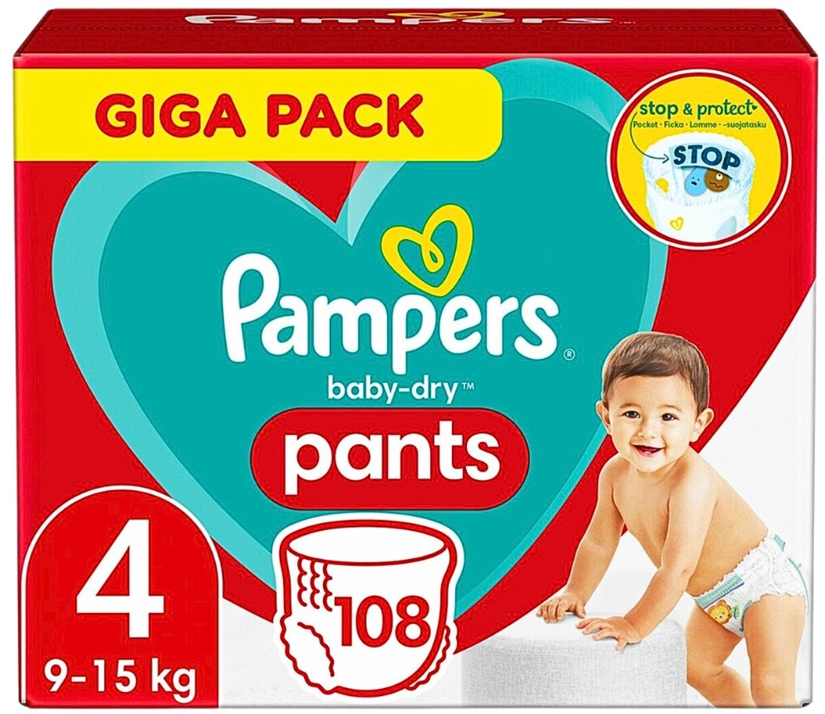 Pampers Baby Dry luierbroekjes maat 4 | 108 stuks