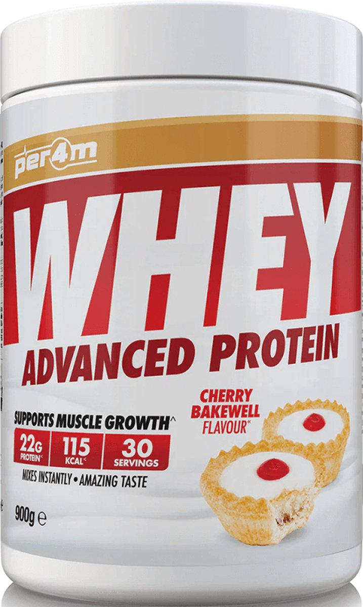 Per4m Whey Advanced Protein (900g) Cherry Bakewell - Eiwitten - Wei-eiwit Mix