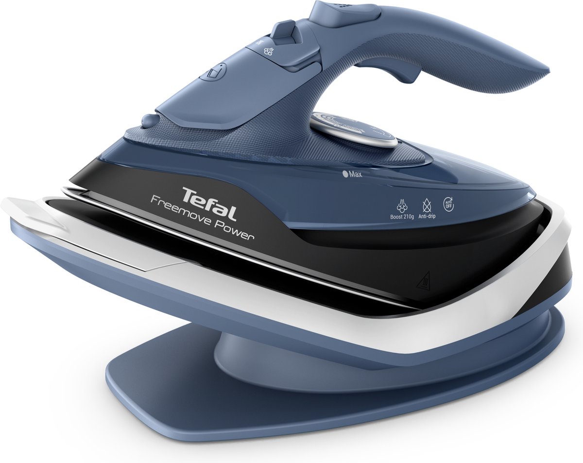 Tefal Fv6675 Freemove Power Draadloos Stoomstrijkijzer Blauw