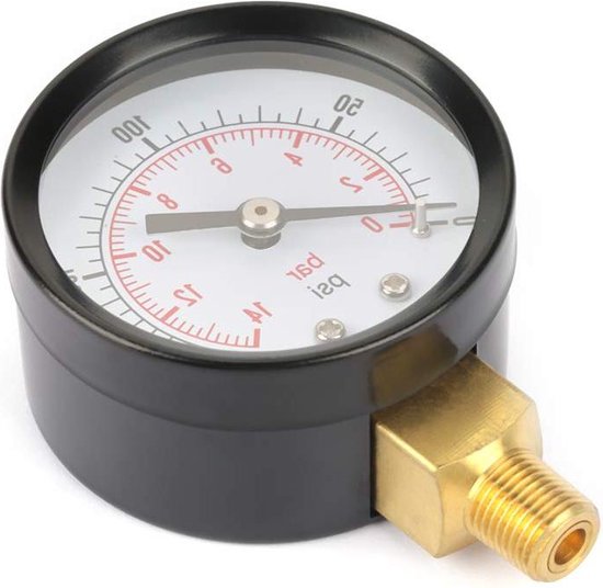 MEANLIN MEASURE Medidor De Presión De 0 30 Psi, Esfera Con Cara NPT De 1 5 Pulgadas Con Relleno De Glicerina Acero Inoxidable Con Relleno De