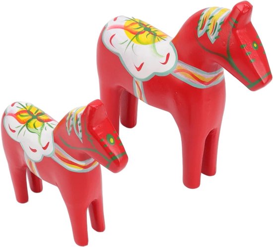 Zweeds Dala Horse Red en White Magneet Zweeds Dala Horse Red en White Magneet