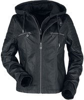 Black Premium by EMP Zwart jasje van imitatieleer in bikerstijl - Dames - M