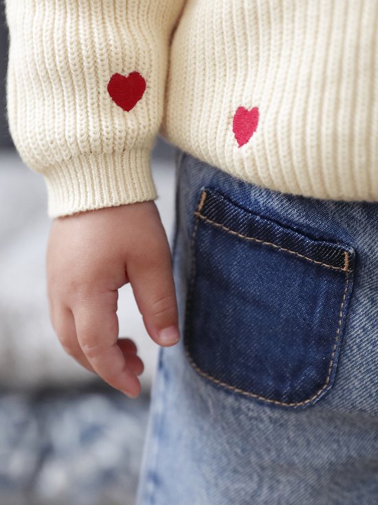 Vertbaudet Gilet brodé col V bébé en côtes anglaises COTTAGE