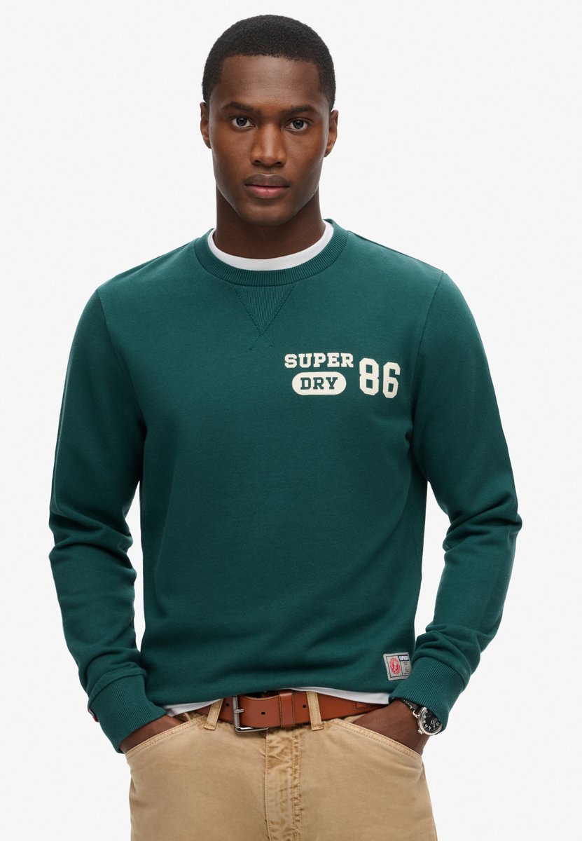 Superdry Atheltic sweatshirt met print Heren Truien Groen