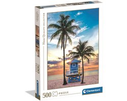 Clementoni - Puzzel - 500 Stukjes - Miami Beach, Florida 2025 - Puzzel Voor Volwassenen - High Quality Collection