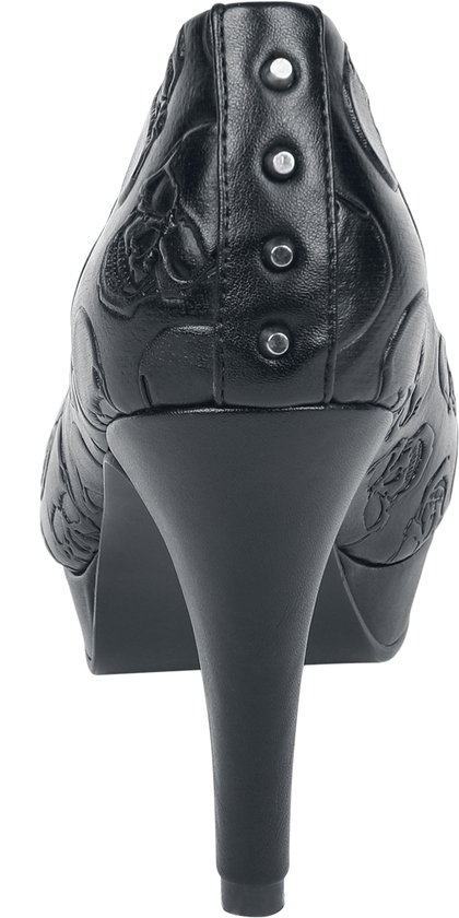 Rock Rebel by EMP Escarpins noirs à imprimé tête de mort pour femme - EU39